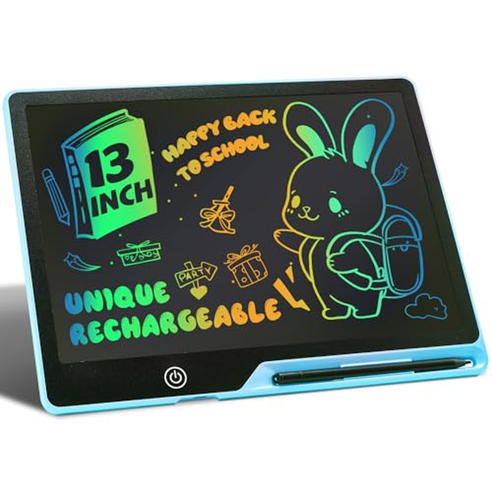 LCD psací tablet pro děti dobíjecí 13palcový kreslící tablet Magic Board Blue, ekologická vzdělávací hračka psací tablet, vánočn